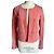 CHANEL Short Coral Denim Jacket Size 40 Excellent Condition