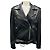 Michael Kors Collection Black Lamb Leather Moto Zip Jacket