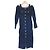 Autre Marque Lillian Carat Off-Shoulder Denim Kleid Blau