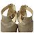 Jimmy Choo Leder Stiletto Gladiator Sandalen Golden - Ansicht 6