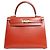Hermès Borsa Brique Kelly 25 in pelle Box Calf Marrone