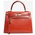 Hermès Borsa Brique Kelly 25 in pelle Box Calf Marrone - vista 2