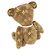 Ours en peluche Monogram Louis Vuitton Marron - vue 2