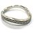 Chanel Pt950 Ribbon Full Diamond Eternity Ring Silber
