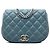 Chanel Blau Kleine Gequiltete Caviar Tasche mit Lappen für Freizeit