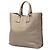 Borsa tote convertibile con zip laterale in vitello daino marrone Prada Taupe - vista 2