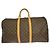Borsa Keepall Louis Vuitton in tela Monogram 55 Marrone
