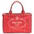 Prada Canapa Tote Mini Canvas Tasche Rot