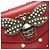 Borsa in pelle Gucci Broadway Pearl Bee Rosso - vista 10