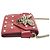 Borsa in pelle Gucci Broadway Pearl Bee Rosso - vista 4