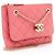Gabrielle Chanel doppelte Tasche aus gestepptem Lammleder mit Kette Pink - Ansicht 2
