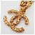 Pendente a catena con logo CC vintage di Chanel in oro placcato D'oro - vista 5