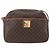 Céline Celine Vintage Macadam Schultertasche aus Canvas und Leder Braun