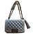 Borsa Carolina Herrera in velluto denim blu trapuntato Blu chiaro