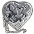 Monedero en forma de corazón Louis Vuitton Monogram Miroir PVC Plata