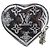 Monedero en forma de corazón Louis Vuitton Monogram Miroir PVC Plata - vista 2