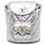 Chanel Silberne gesteppte Leder-Rucksack