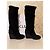 Moncler Black Suede Winter Boots Lambskin Lining - view 4