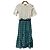 Autre Marque Vestido Largo Docking MUVEIL Blanco Verde