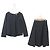 Autre Marque MICA&DEAL V-Ausschnitt Bluse 2-in-1 Rock Set Blau Marineblau