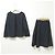 Autre Marque MICA&DEAL V-Ausschnitt Bluse 2-in-1 Rock Set Blau Marineblau - Ansicht 2