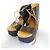 Jil Sander Navy Schnürsandalen aus Rissleder