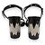 Miu Miu Kristall Chunky Heel Riemchensandalen Schwarz - Ansicht 4