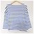 Autre Marque T-shirt a Manica Lunga a Righe Basche Le Minor Bianco Blu