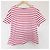 Autre Marque T-shirt in cotone a righe Le Minor Bianco Rosso