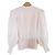 Autre Marque Und Couture Ärmel Tüll Chiffon Hoher Kragen Pullover Bluse Beige