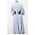 Autre Marque Couture Streifen Kleid Blau - Ansicht 2