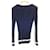Autre Marque Rippstrickpullover Einfachheit Blau Marineblau - Ansicht 2