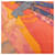 Silk In Hermès LES ARTISAN D'HERMES Sciarpa Quadrata Arancione - vista 6