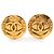 Orecchini a clip in oro placcato CC rotondi 31 Rue Cambon di Chanel D'oro