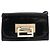 Fendi Vintage Schultertasche aus Emaille Schwarz