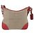 Borsa a tracolla in tela con logo Prada, media Beige