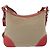 Borsa a tracolla in tela con logo Prada, media Beige - vista 2