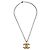 Pendente Chanel Vintage CC in metallo Argento