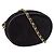 Mini catena rotonda in suede nero CC di Chanel - vista 2
