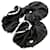 Hermès Claudia Scrunchie Black Silvery Leather