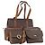 Céline Borsa a Spalla in Tela Macadam CELINE PVC 5 Set Marrone Auth ki6106