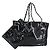 CHANEL Triple Coco Kette Tote Tasche aus Lackleder Schwarz Silber CC Auth 146826