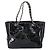 CHANEL Triple Coco Kette Tote Tasche aus Lackleder Schwarz Silber CC Auth 146826 - Ansicht 2