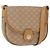 Céline Borsa a Spalla in Tela Macadam CELINE PVC Beige Oro Auth 148186 D'oro