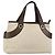 Bulgari BVLGARI Logo Mania Handtasche aus Canvas Beige Silber Authentisch BA6603