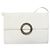 Céline Borsa a Spalla in Pelle Bianca Argento Auth 142865 Bianco - vista 13