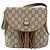 Borsa a Spalla GUCCI GG Plus Supreme in Pelle PVC Beige Oro Auth th6331 D'oro - vista 13