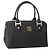 Borsa Boston MCM Logogram Vicetos PVC Nero Oro Auth am9026 D'oro