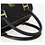 Borsa Boston MCM Logogram Vicetos PVC Nero Oro Auth am9026 D'oro - vista 7