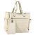 CHANEL Paris Biarritz GM Sac Tote Toile Enduite Blanc Argent CC Auth 142940 Argenté